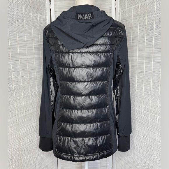 Pajar Cressy Stretch Puffer Black Size L Rain Repellant Thumb Holes Patch Logo - Picture 5 of 12